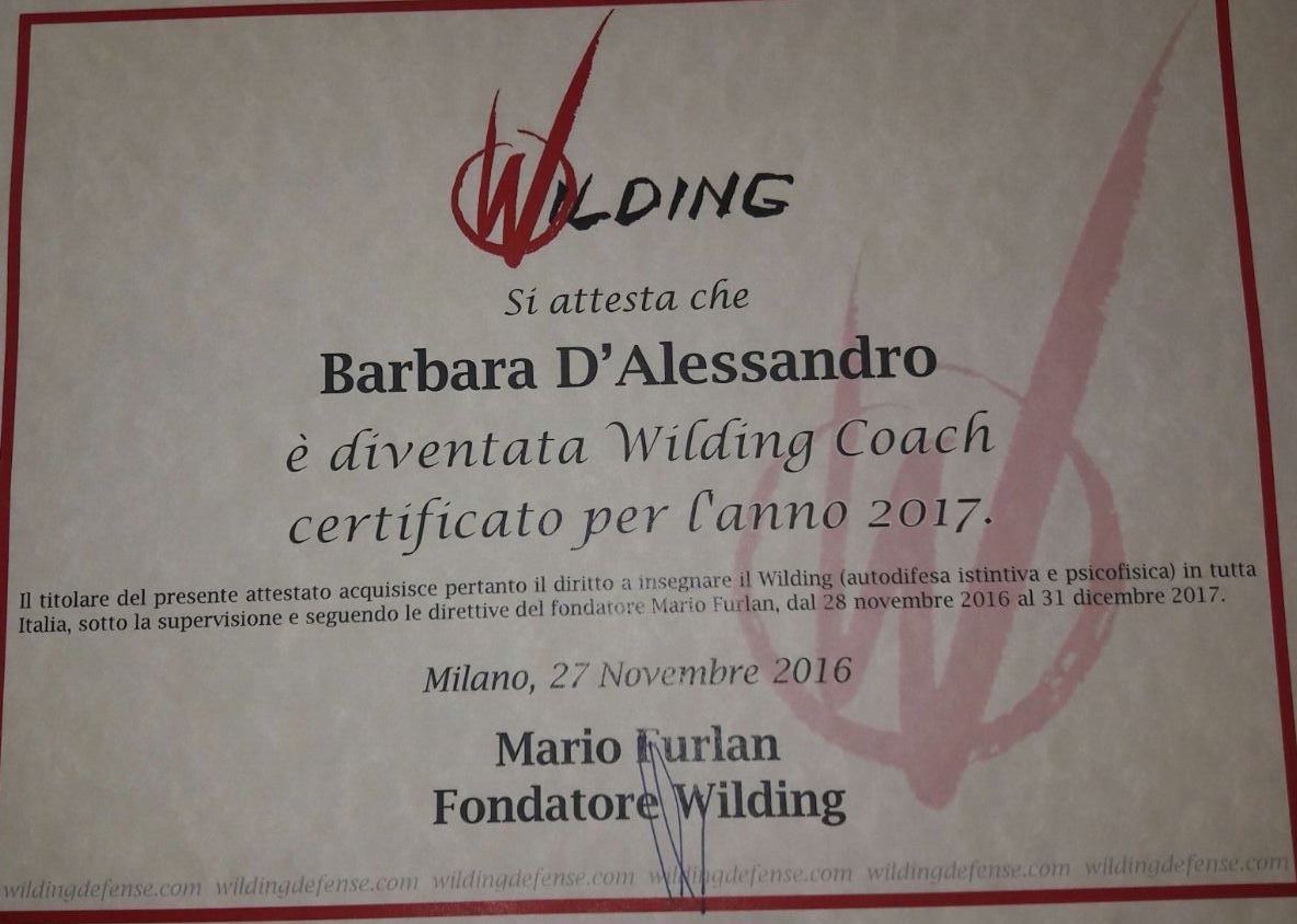 BARBARA D’ALESSANDRO E’ LA PRIMA DONNA WILDING