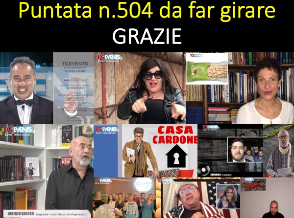 E’ in onda la puntata n.504 di TGevents Television