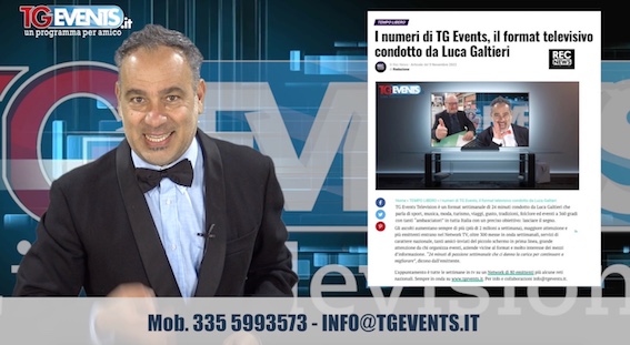 E’ in onda la puntata n.631 di TGEVENTS TELEVISION