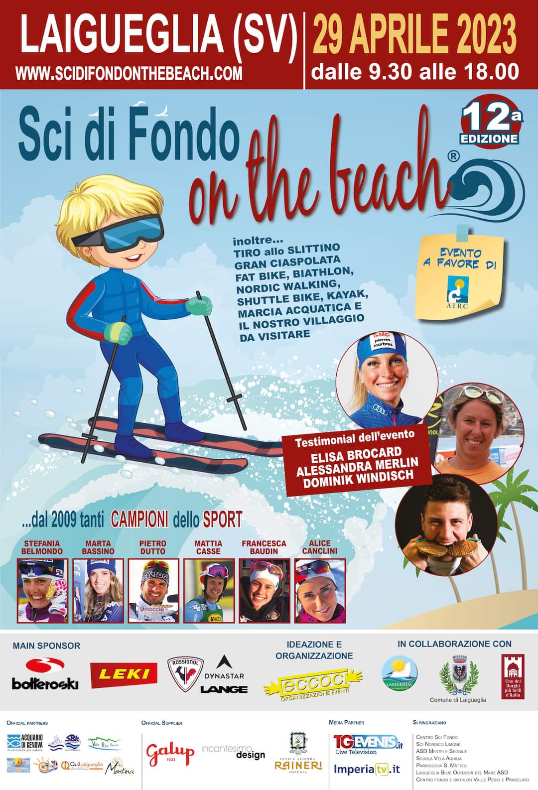 Sabato 29 aprile – Sci di Fondo ON THE BEACH a Laigueglia