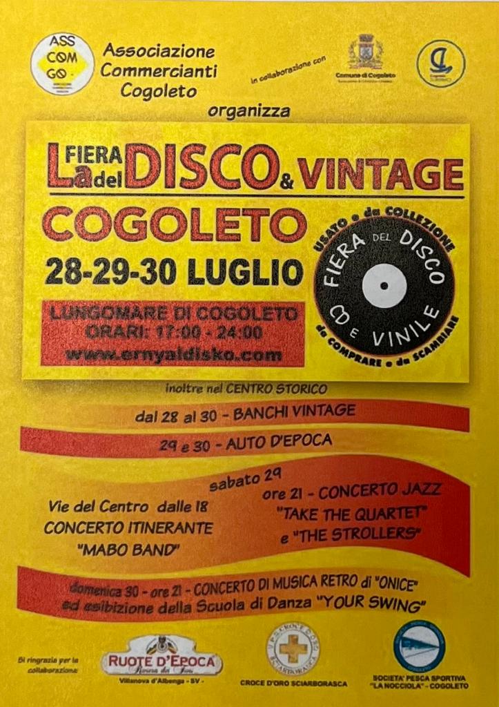Disco vintage e auto d’epoca da venerdì a domenica a Cogoleto Ge