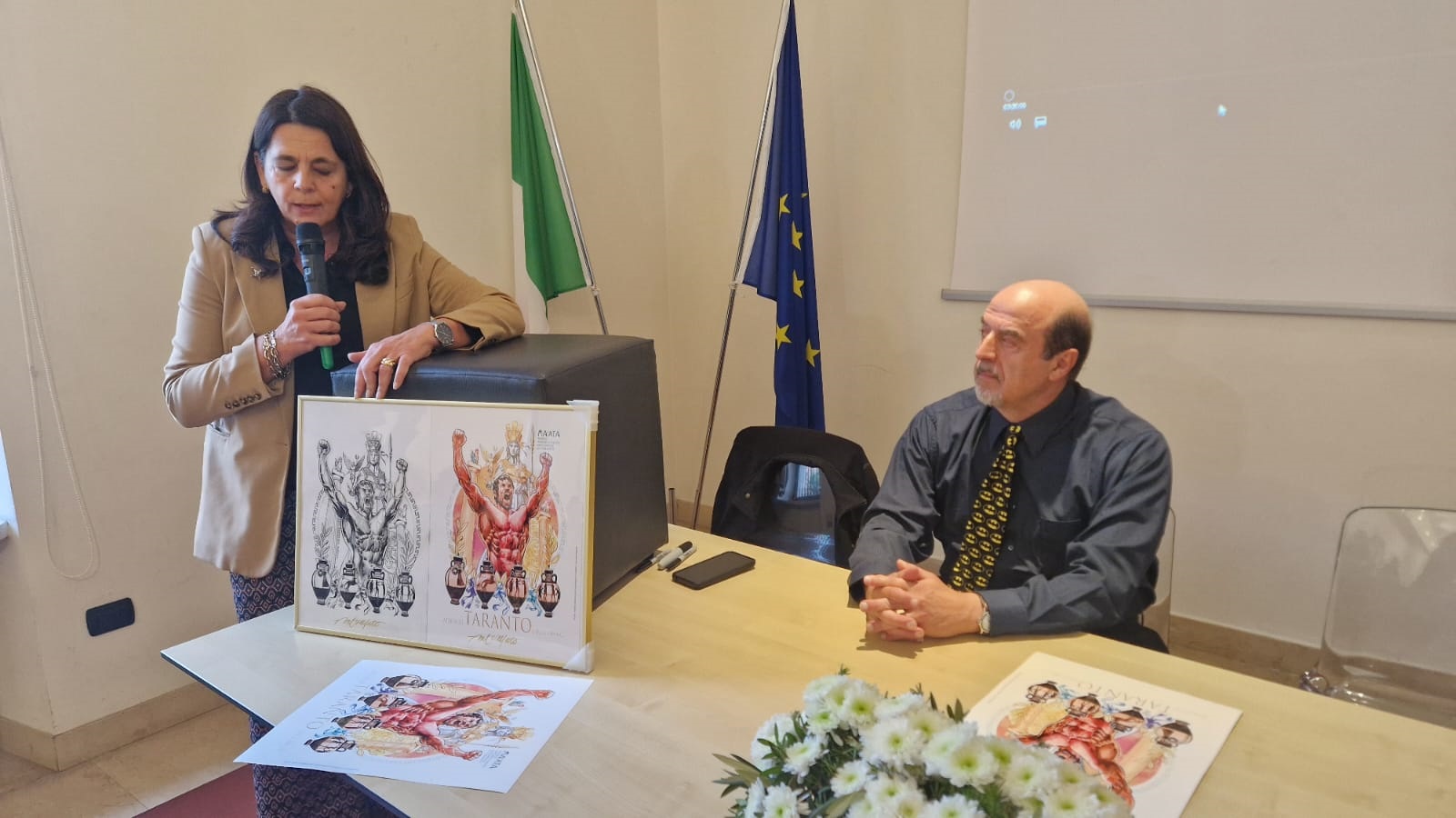 Omaggio all’Atleta di Taranto. Presentata oggi al MArTA l’illustrazione del disegnatore Marvel Sal Velluto Omaggio all’Atleta di Taranto. Presentata oggi al MArTA l’illustrazione del disegnatore Marvel Sal Velluto