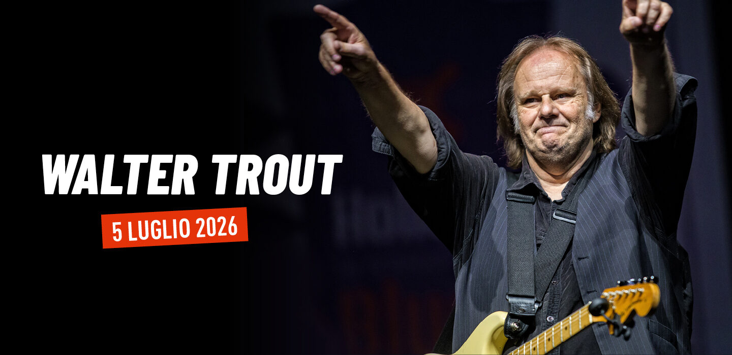 Pistoia Blues: la leggenda del blues Walter Trout il 5 luglio 2026 a Pistoia.