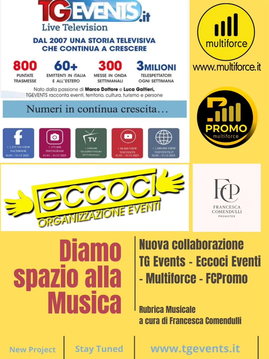 Una nuova opportunità per dare visibilità alla musica. Una nuova opportunità per dare visibilità alla musica.