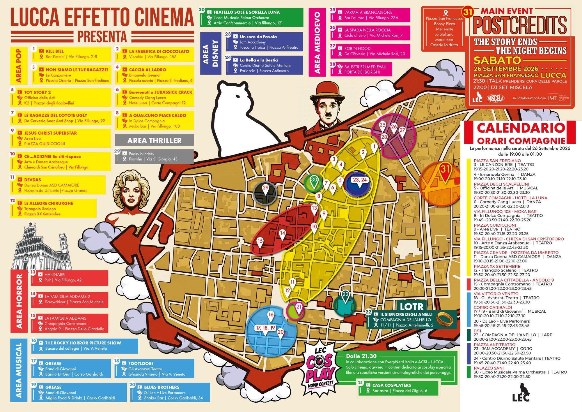 LUCCA EFFETTO CINEMA 2026 – SABATO 26 SETTEMBRE – XIV edizione LUCCA EFFETTO CINEMA 2026 – SABATO 26 SETTEMBRE – XIV edizione