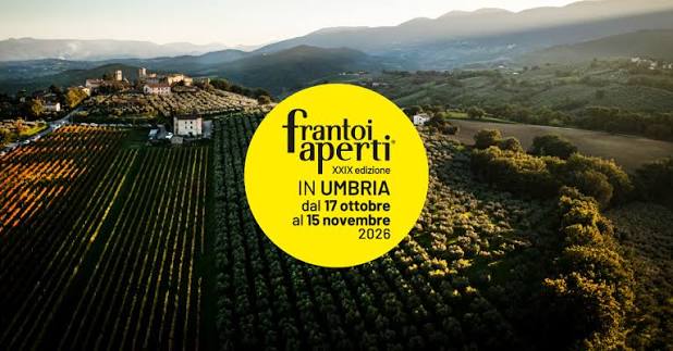 29ª edizione di Frantoi Aperti® in Umbria dal 17 ottobre al 15 novembre 2026 29ª edizione di Frantoi Aperti® in Umbria dal 17 ottobre al 15 novembre 2026